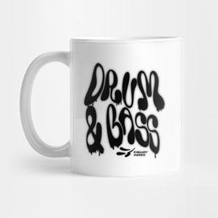 DRUM AND BASS  - Liquid Y2K Font (Black) Mug